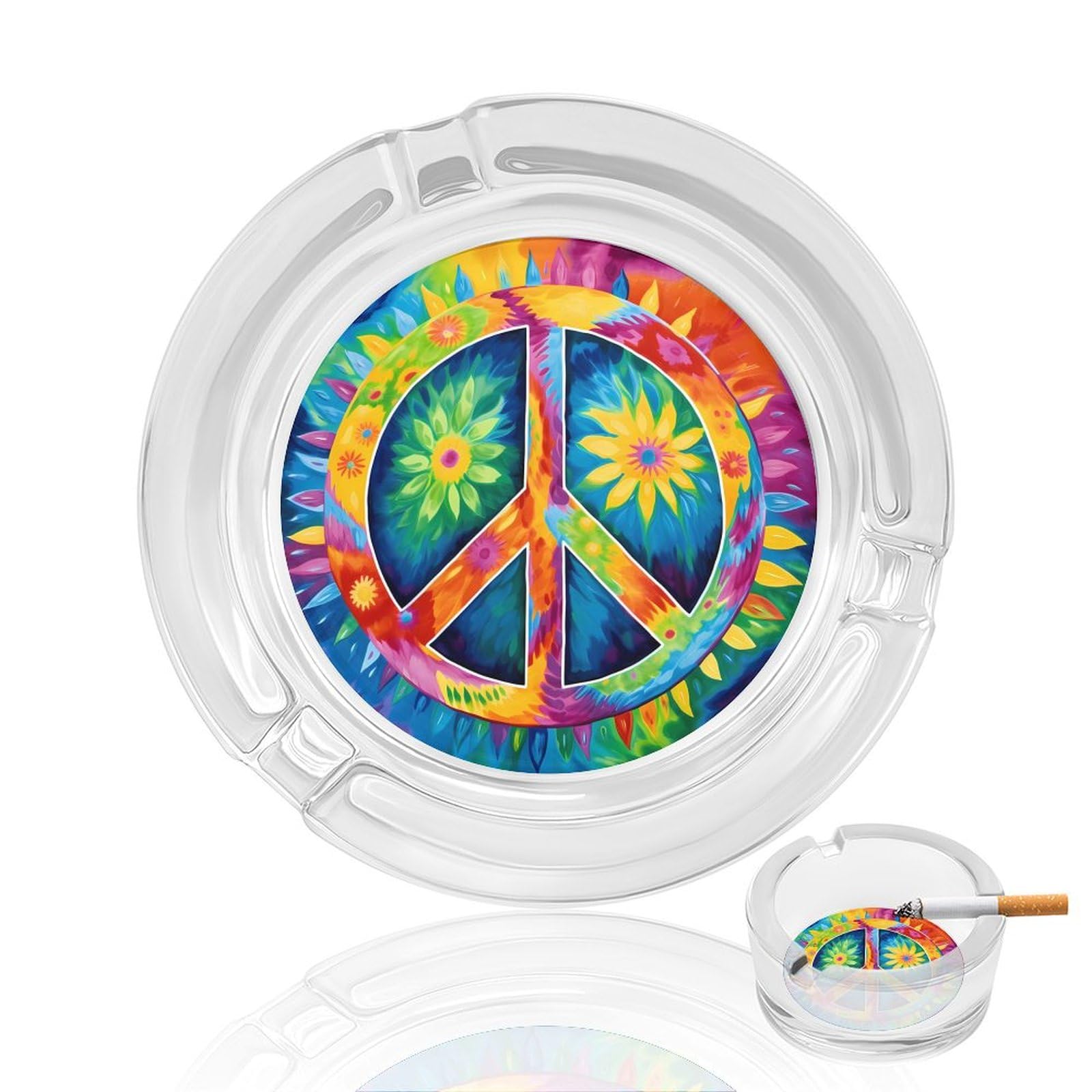 Peace ロゴ入りガラス灰皿 Peace ロゴ入りガラス灰皿 【公式通販】 喫煙具・ライター